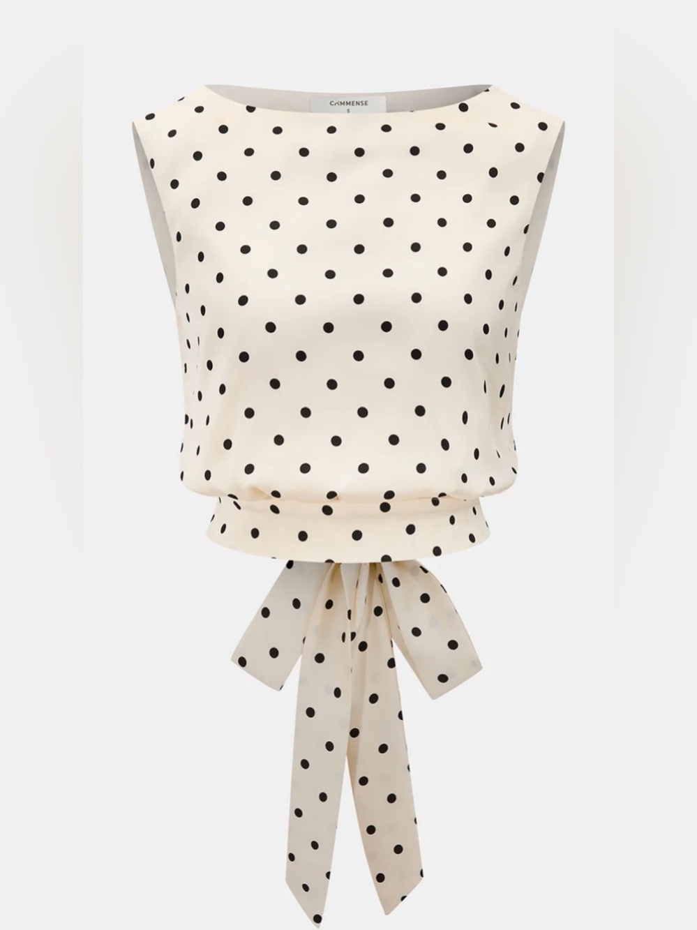Commense Two-Piece Set - Cream with Black Polka Dots - Picture 3 of 12